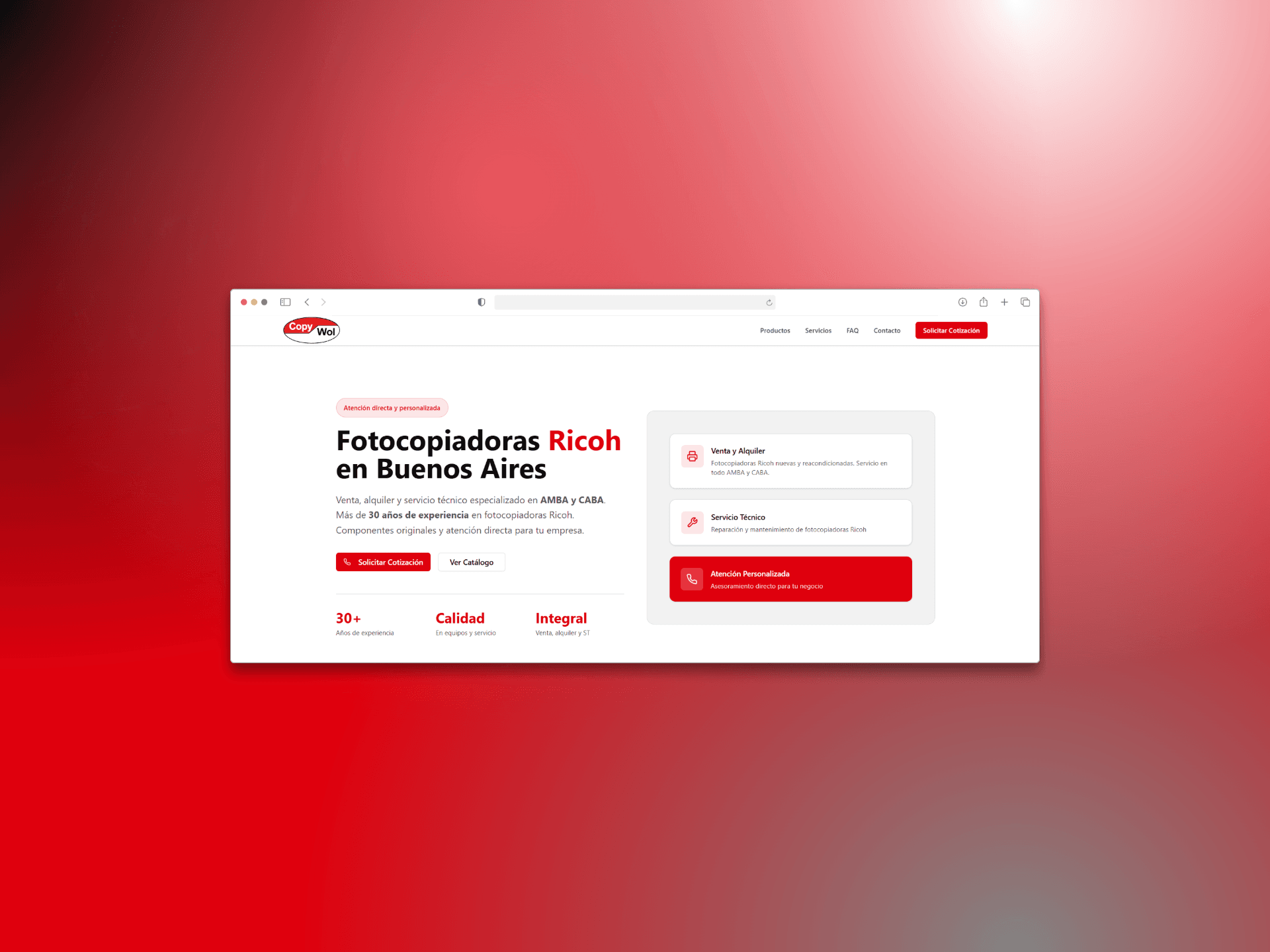 Copywol - Landing Page